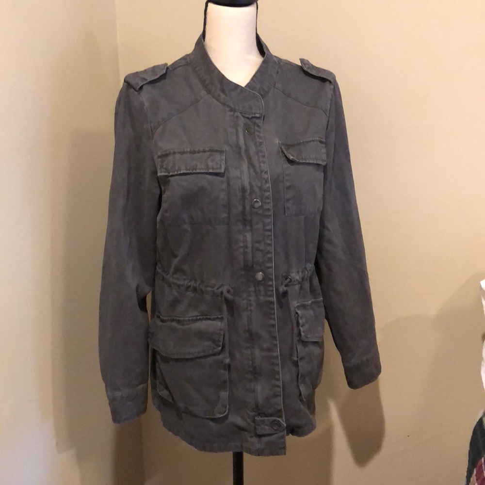 Women’s gray soft twill jacket